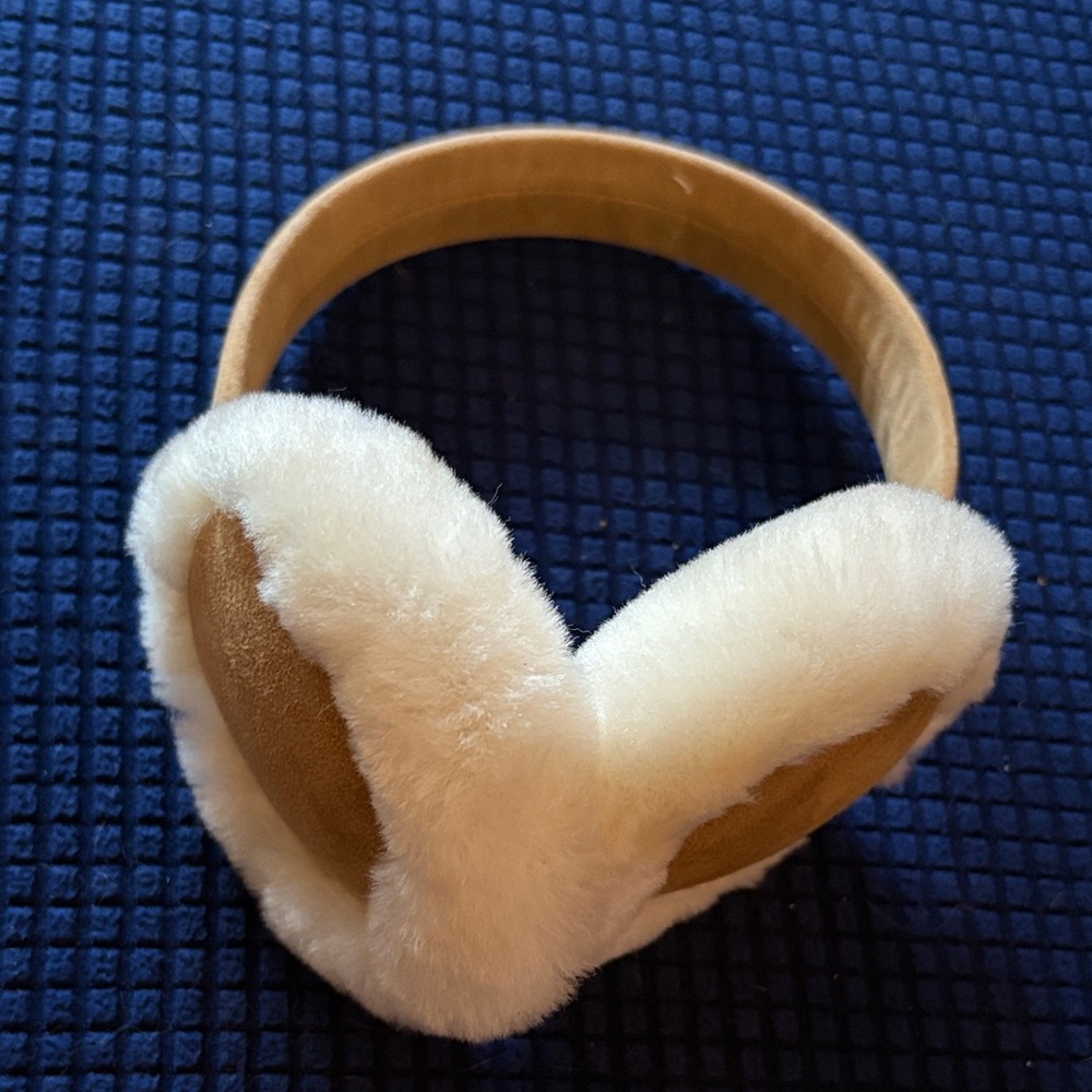 Plush Cream Faux Fur Ear Muffs - Soft Winter Headband